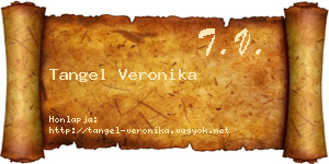 Tangel Veronika névjegykártya